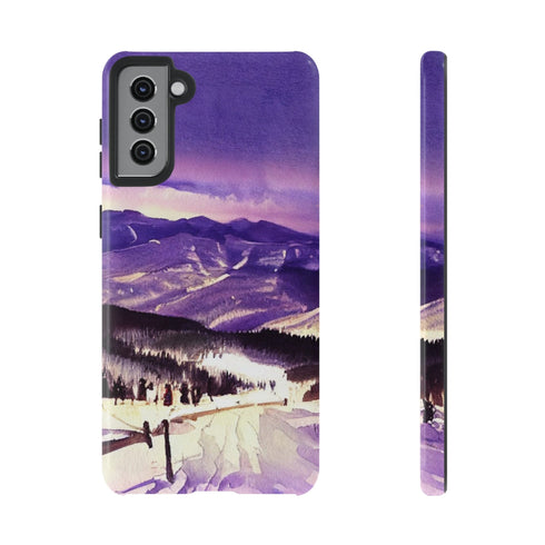 Vail Colorado at Christmas - Impact Resistant Phone Case Samsung Galaxy S21 Plus Glossy